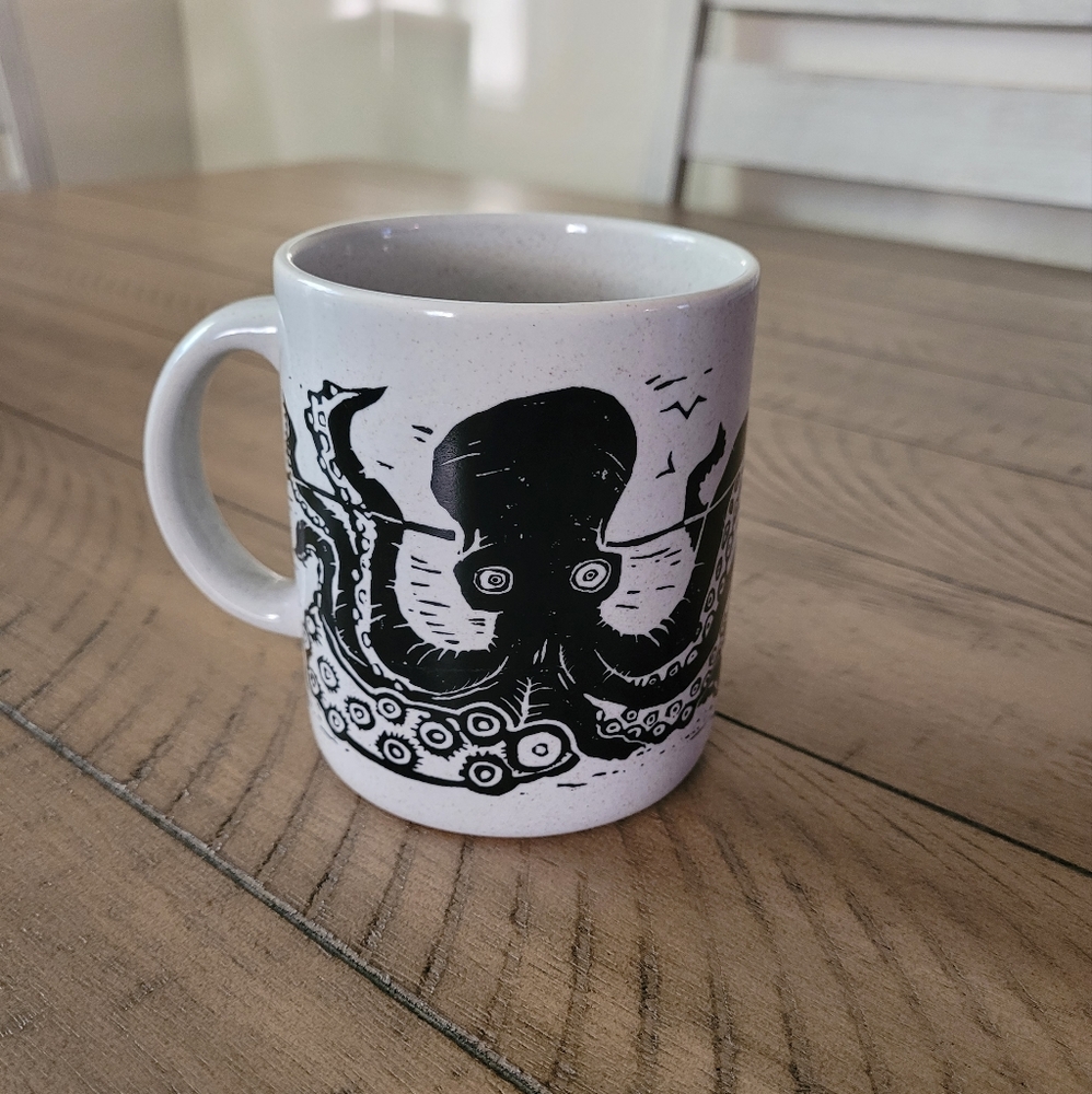 Kraken nautical ceramic mug